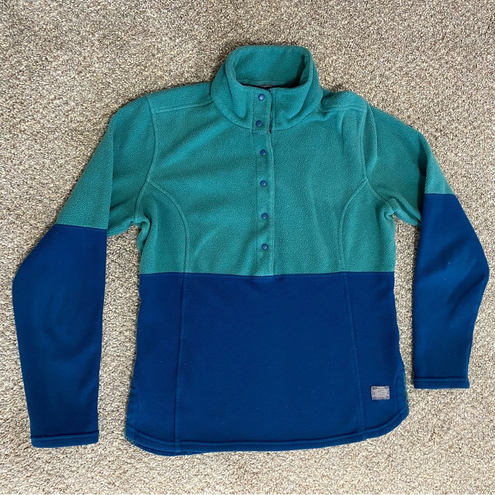 Toad & Co Fleece Pullover Liftie Telluride Heritage T Snap Women's Small Good